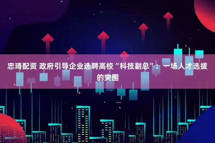 忠琦配资 政府引导企业选聘高校“科技副总”：一场人才选拔的突围